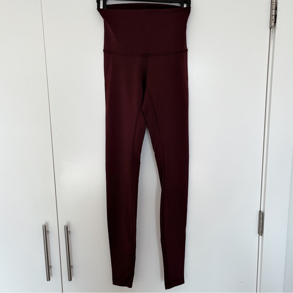 NEW LULULEMON High Rise Pant Legging Red Merlot Size 4 NWOT - Picture 4 of 6
